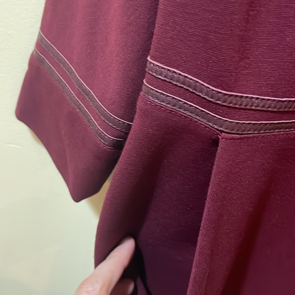 Women’s Lafayette 148 New York Purple Sheath Dress Size 8 3/4 Sleeves Formal - Picture 4 of 8